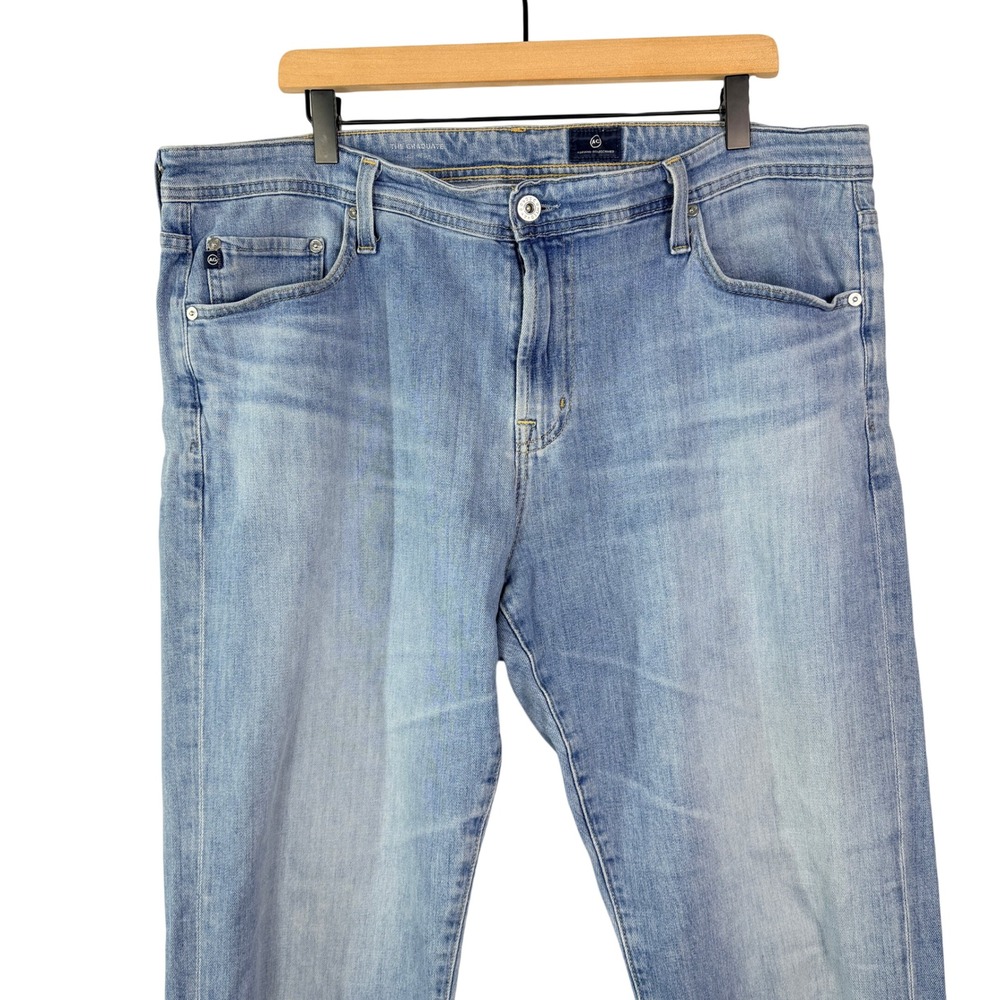 AG Adriano Goldschmied The Graduate Tailored Leg Light Wash Blue Jeans Mens 38R - Picture 2 of 10